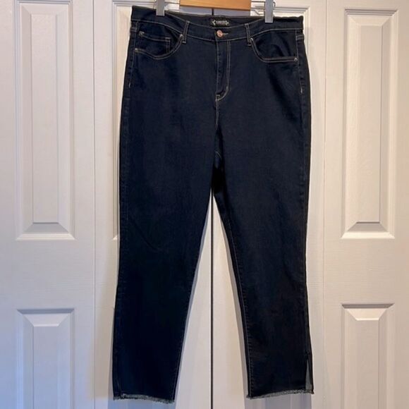 Nanette Lepore “Belle” Dark Wash High Rise Ankle Slim‎ Jeans Size 16 - Picture 1 of 13